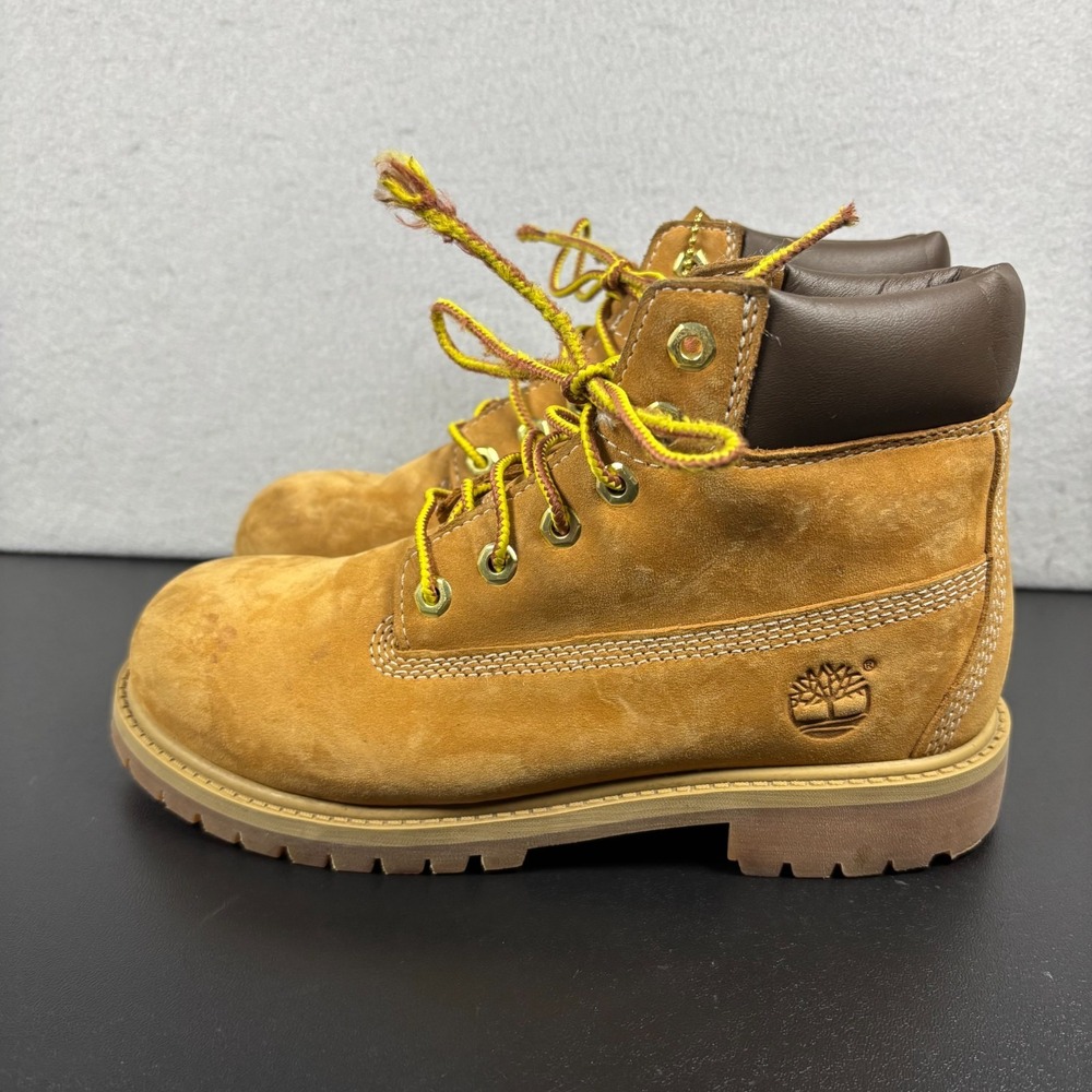 Timberland Grade-School Premium‎ 6-Inch Waterproof Boots Boys Size 3 Wheat Brown